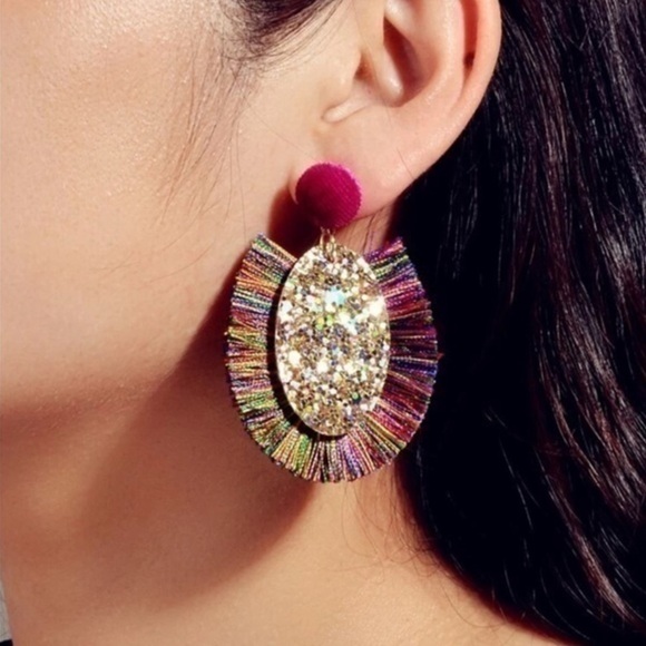 ✨NEW Multicolor Statement boho Earrings - Picture 1 of 4